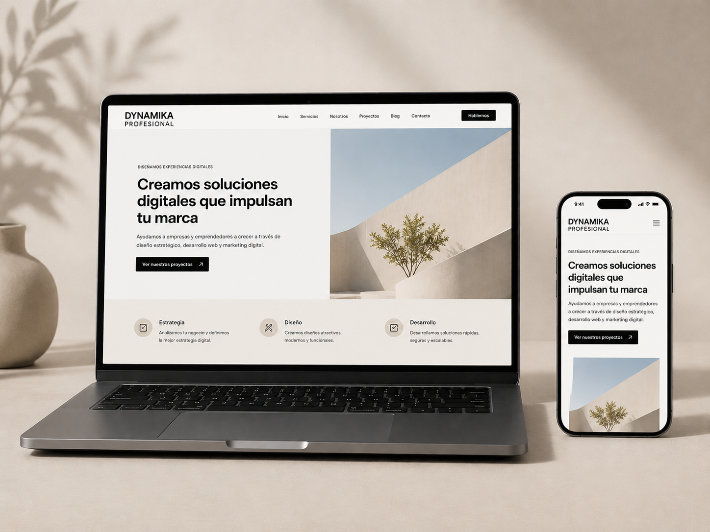 Diseño web en ordenador y móvil